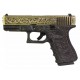 Страйкбольный пистолет WE Glock-19 Gen.3 Bronze, с гравировкой WE-G003BOX-FP